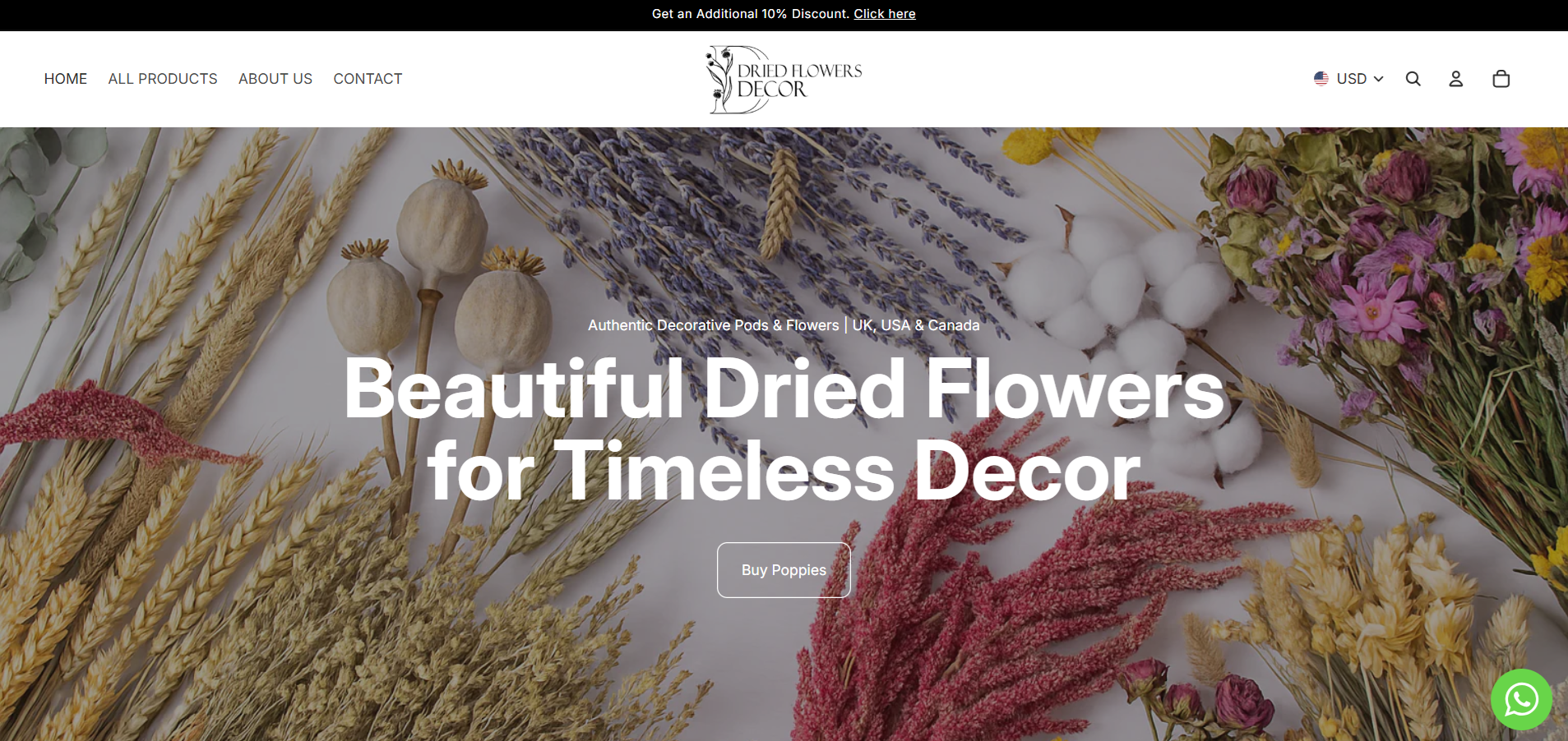 Dried Flower E-Commerce Website